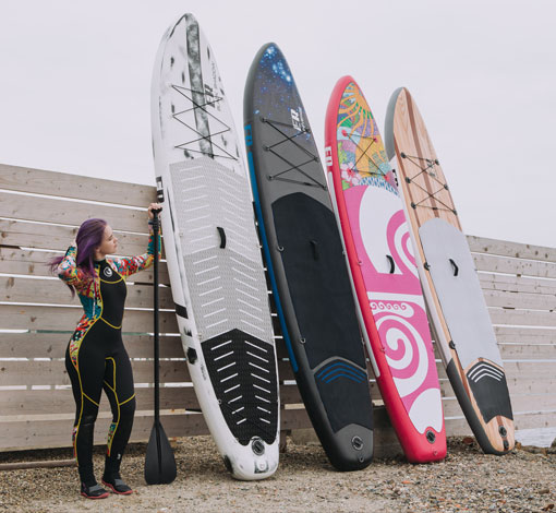 Девушка с SUP